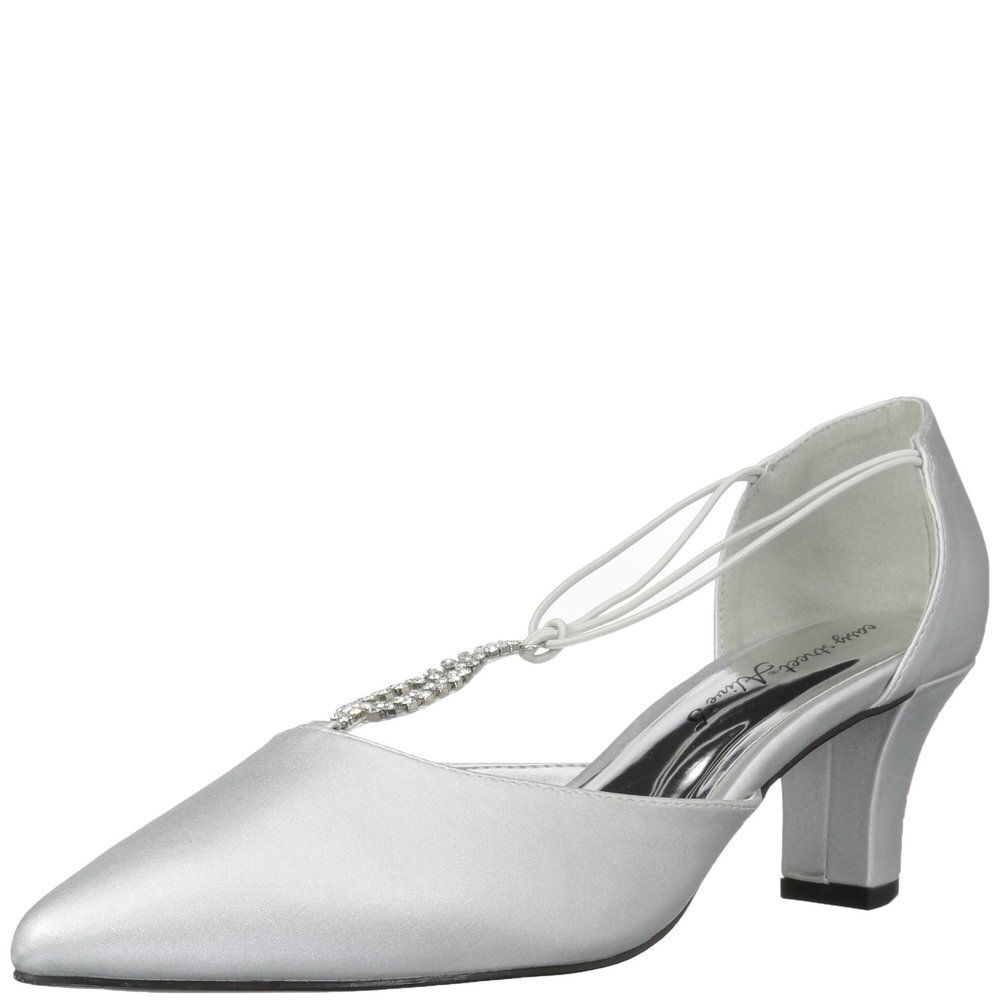 Easy Street Women's Moonlight Dress Pump silver satin 5.5 M US
